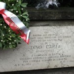 Lapide a Dino Carta, in via Calderari a Vicenza