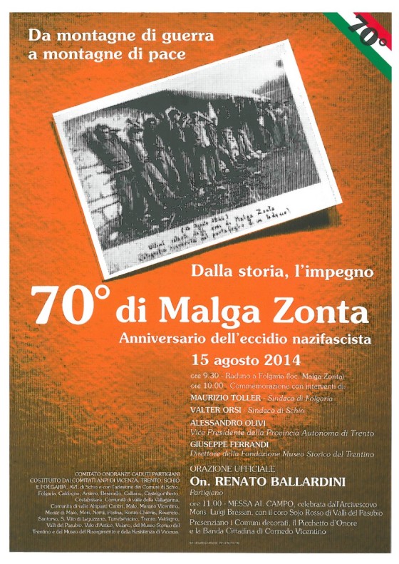 Manifesto Malga Zonta 2014