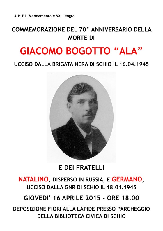 COMMEMORAZIONE GIACOMO BOGOTTO