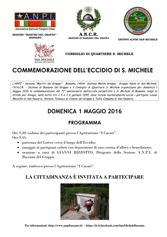 Manifesto commemorazione di San Michele