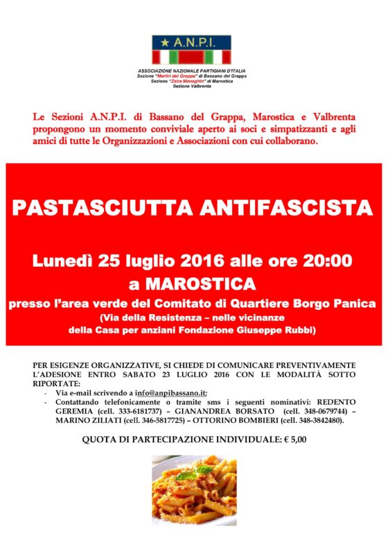 PASTASCIUTTA ANTIFASCISTA MAROSTICA