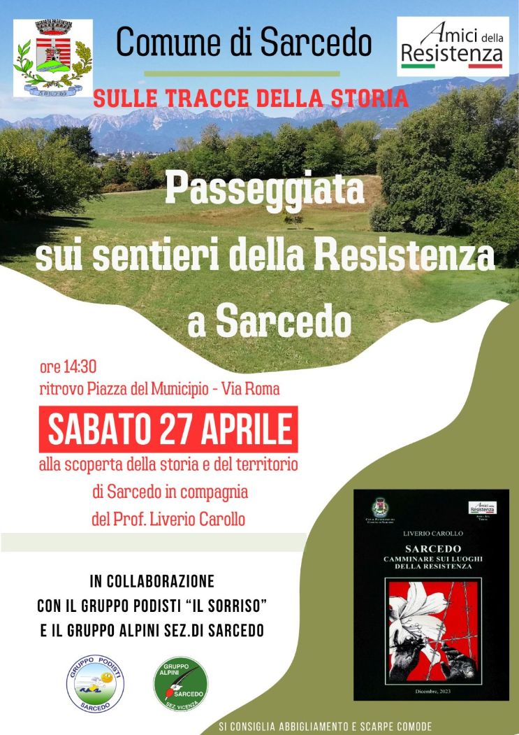 passeggiata sui sentieri della Resistenza a Sarcedo